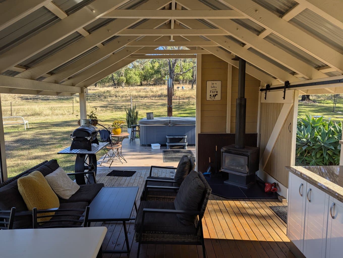 An image of the farm we stayed at on our honeymoon