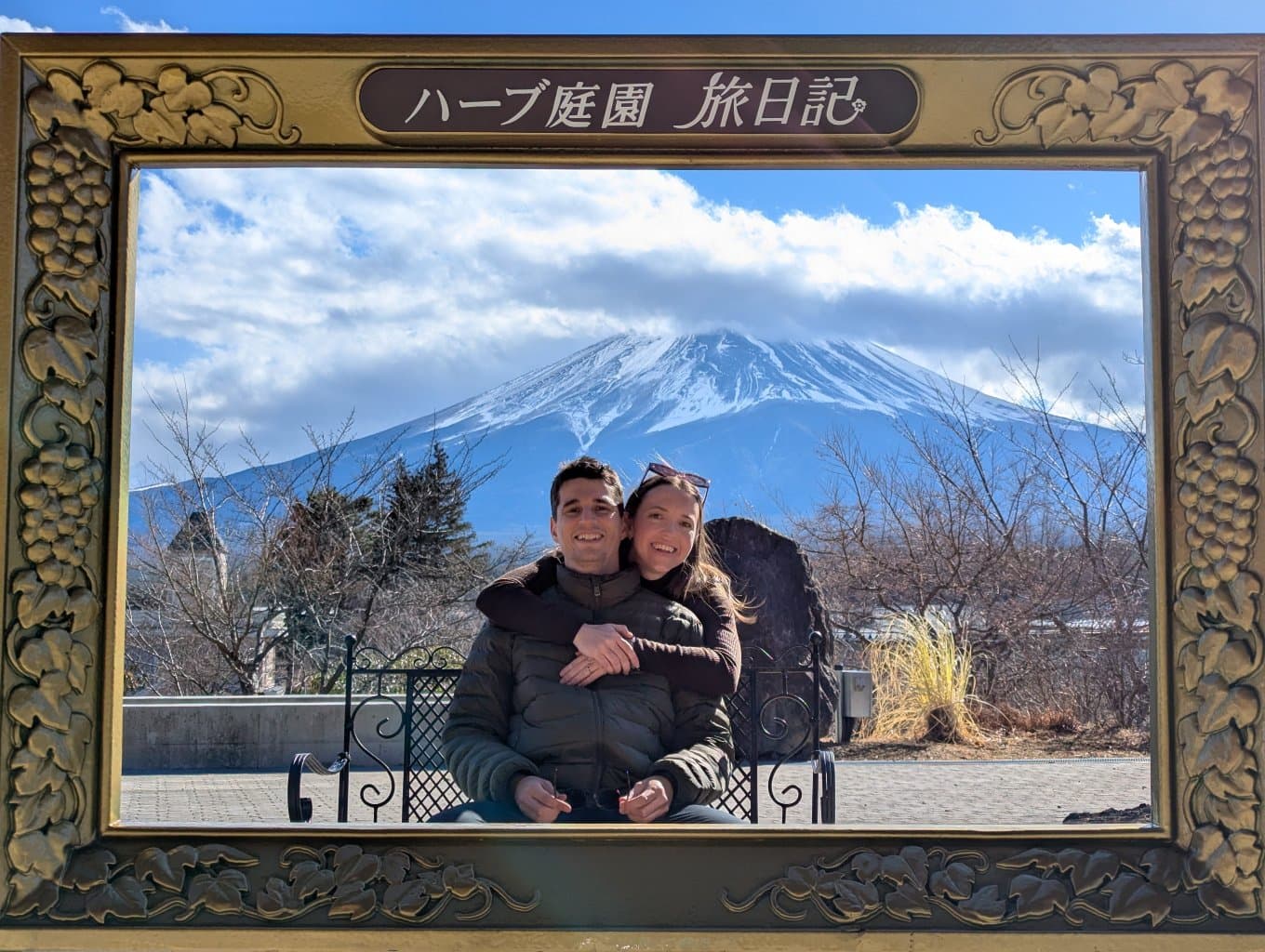 Helen and I in front of Mt Fuji