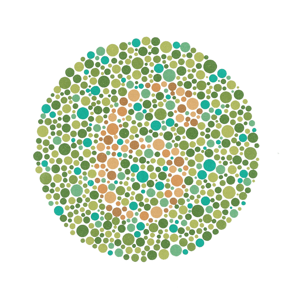 Ishihara Plate 11. Another series of dots, but I'm colorblind so I can't tell you what it shows. Sorry.